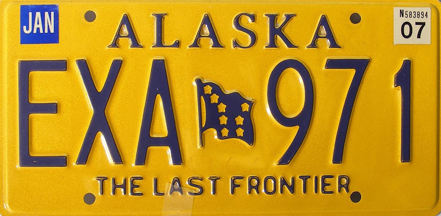 plaques d'immatriculation d'Alaska