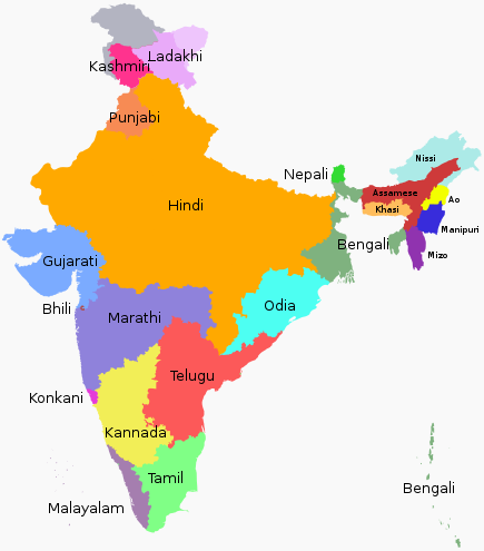 langues en Inde