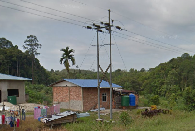 electric pole on Borneo island