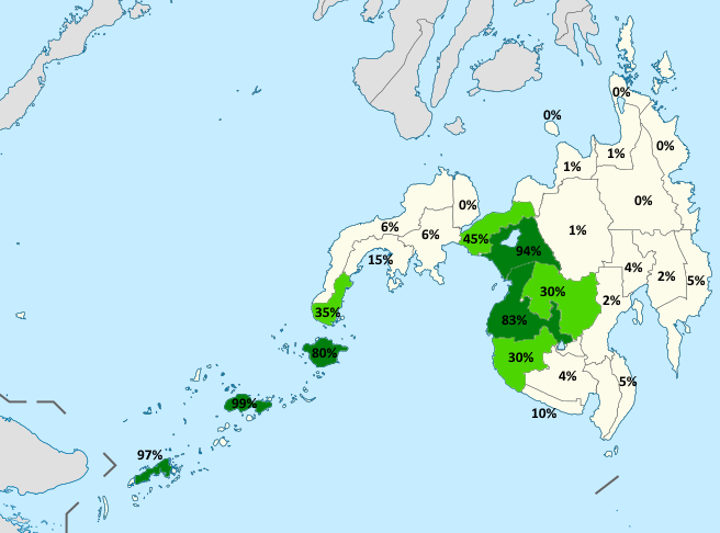 carte de l'islam aux Philippines