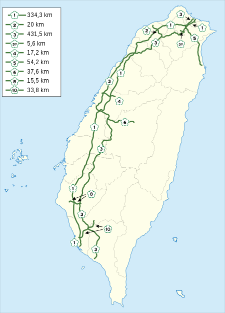 national freeways in Taiwan