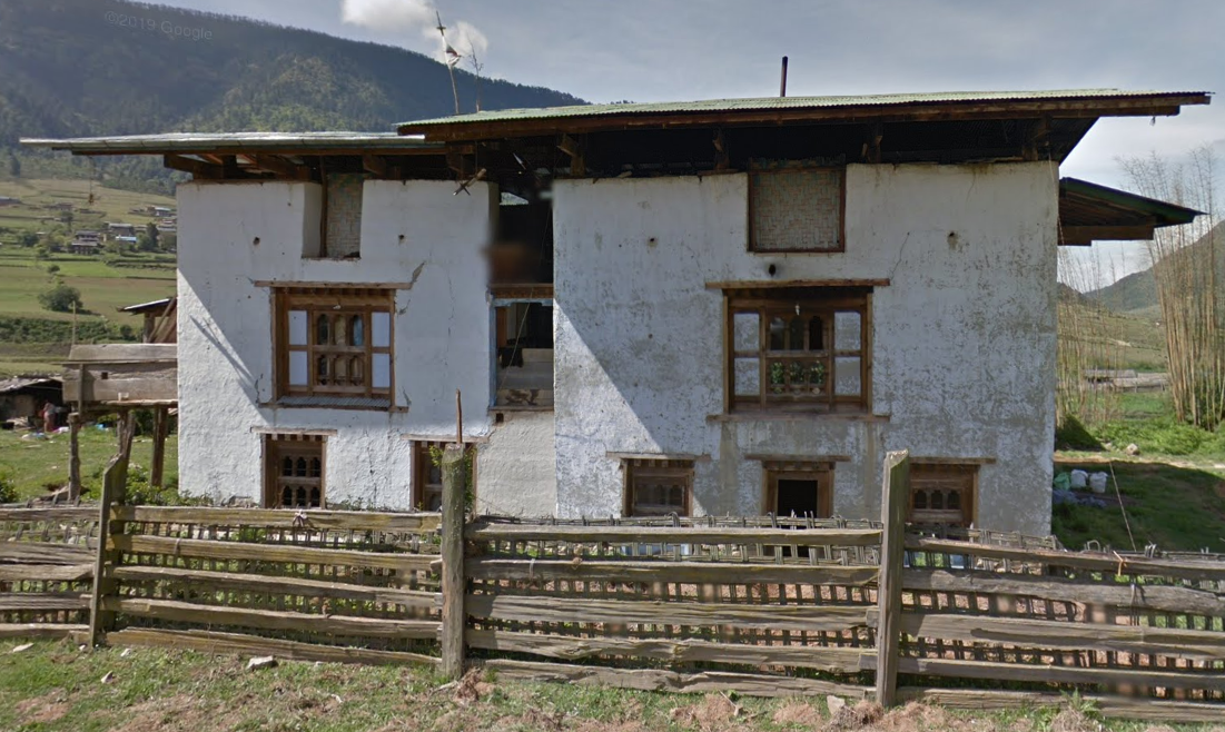 fenêtres en bois au Bhutan